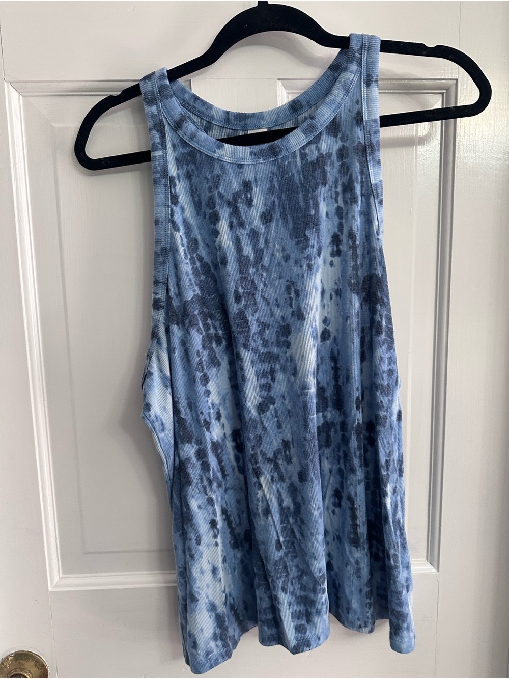 Old Navy Blue Tie-Dye Scoop Neck Tank Top